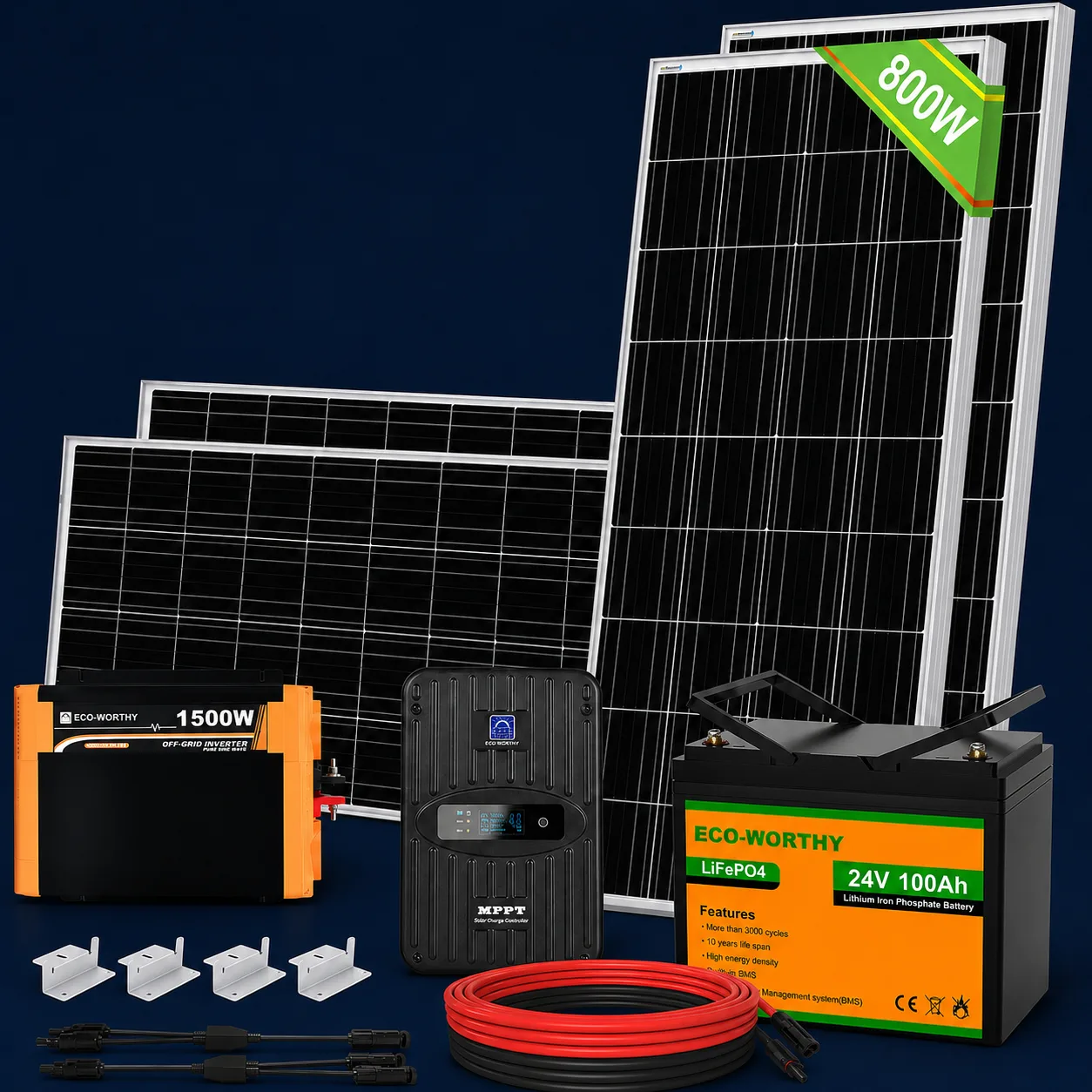 Off-Grid-Photovoltaikanlage 800 W